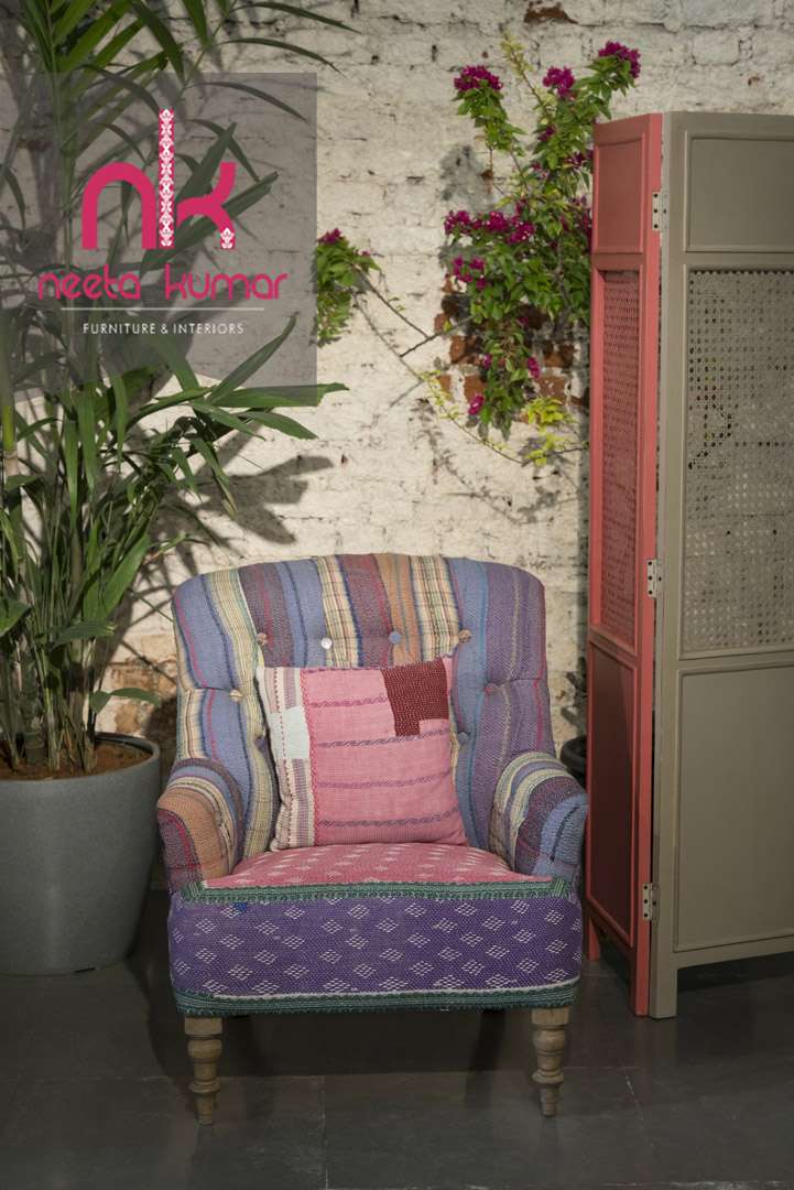 bespoke satrangi peacock chair gallery image