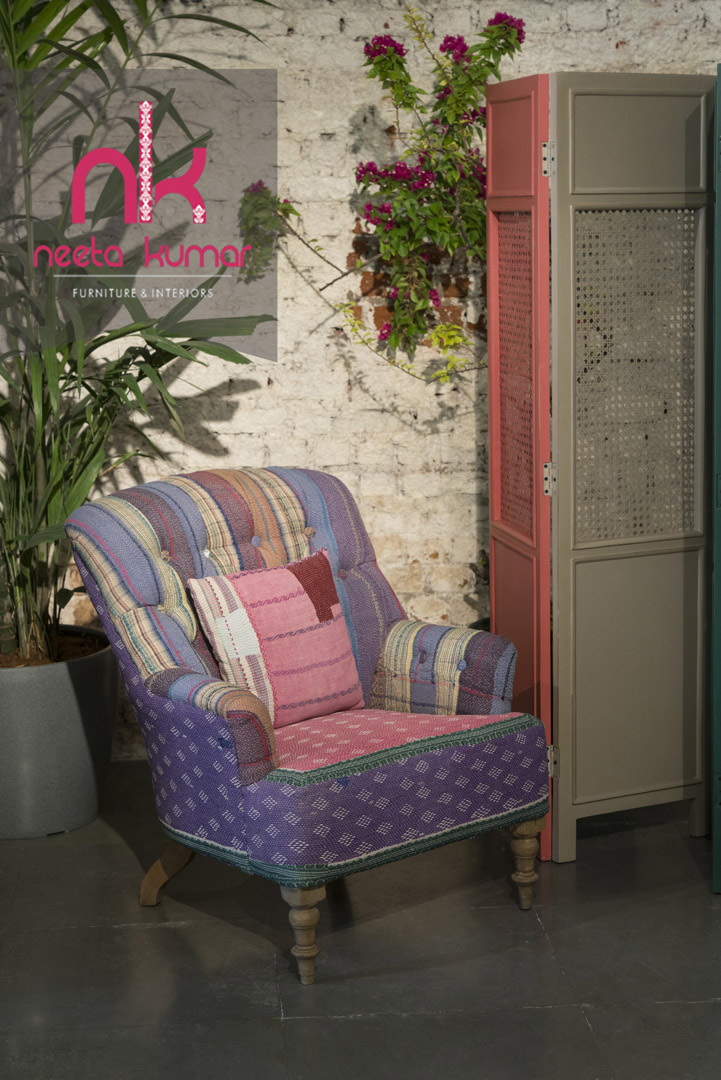 bespoke satrangi peacock chair gallery image